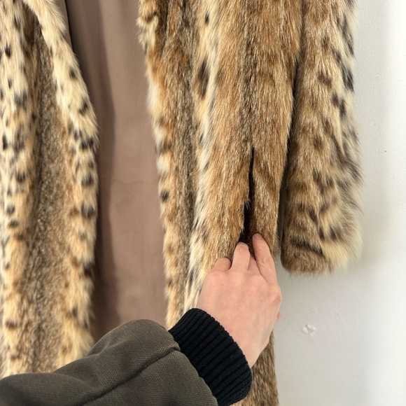 Vintage Genuine Spotted Fur Pierre Cardin Long Coat - Picture 8 of 13